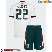 Otroške Nogometnih dresov Mehika Hirving Lozano #22 Gostujoči SP 2026 Kratki rokavi (+ hlače)